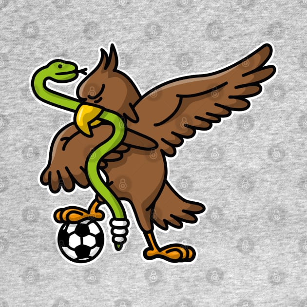 Dabbing dab Mexican Eagle snake soccer football by LaundryFactory